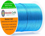 Mandala Crafts 22 Gauge Vivid Sky Blue Anodized Aluminum Craft Wire, 100 FT | by MandalaCrafts