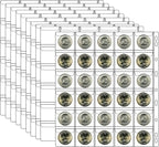 10 Sheets Coin Collection Pages, Coins Pocket Page by Ettonsun