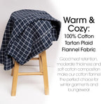Pico Textiles 1 Yard Blue Tartan Plaid Flannel Fabric - Image 4