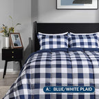 downluxe Lightweight Plaid Comforter Set - Image 2