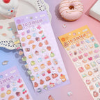 Girl's 3D Cute Japanese Puff Sticker, 100+ Kawaii Dessert and Animal Mini Puffy - Image 4