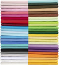 Aubliss 50pcs 100% Cotton Fabric Bundle 10" x 10" PreCut Fat Squares Sheets by Aubliss