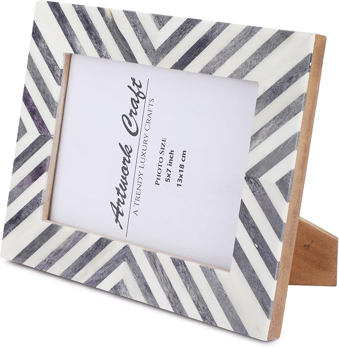 Picture Photo Frame Chevron Herringbone Art Inspired Vintage Table-Top/Wall - Image 3