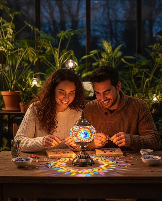 Ottoman Mosaics Turkish Mosaic Lamp Kit | DIY Art & Craft Project - Image 5