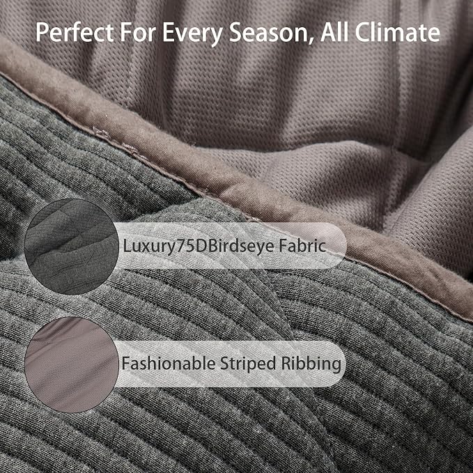 ZonLi 20lbs Weighted Blanket for Adults Sleeping, Double-Sided All Season - Image 7