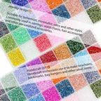 EuTengHao 19200Pcs Tube Beads Kit 3mm Glass Bugle Seed Beads - Image 7