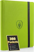 Premium 9 Pocket Card Binder for 360 Cards, Fabmaker PU Cover Trading Card by Fabmaker
