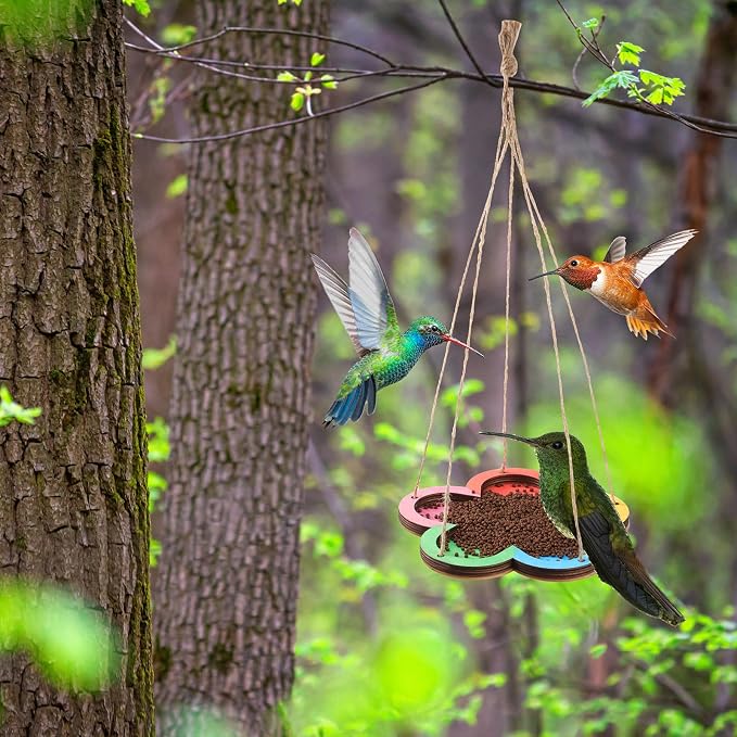 DoubleFill 12 Pcs Thickened Wood Bird Feeder Craft Kits - Image 7