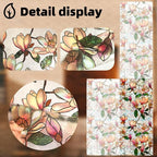Retro Flowers Window Privacy Film, Magnolia Stained Glass Decorative Window Film - Image 6