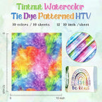 Tintnut Spring Tie Dye Heat Transfer Vinyl, PU HTV sheets, easy cut & weed - Image 4
