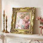 Cuspin 6x6 Gold Picture Frame Square, Vintage Ornate Resin Photo Frame - Image 7