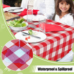 Smiry Rectangle Table Cloth, Waterproof Vinyl Tablecloth - Image 2