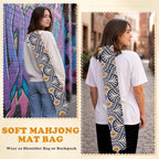 Art Deco Blue and Orange Sun Mahjong Mat Bag - Image 7