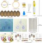 ZOCONE 6 Packs Embroidery Necklace Kit, Embroidery Pendant Kit Mini Cross - Image 3