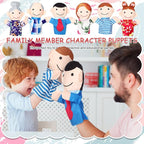 6 Pcs Family Style Hand Puppets Soft Plush Puppet Family Members Cute Hand Toys - Image 7