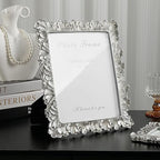 Cuspin Silver 8x10 Picture Frame, Vintage Silver Ornate Palm Leaves Textured - Image 2