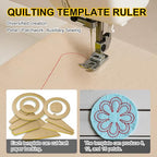 10Pcs Acrylic Quilting Template Ruler Set, Premium Sewing Machine Plate & - Image 3