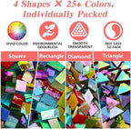 LITMIND 2800 Pcs Iridescent Stained Glass Mosaic Tiles – Assorted Colors - Image 3