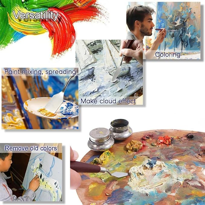 Golden Maple Palette Knife Painting Stainless Steel Spatula Palette Knife Oil - Image 5
