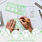 3PCS Circle Template，Plastic Circle Stencils, Geometric Circle Template - Image 5