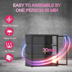 34" Display Cabinet with Glass Doors, 4-Tier Curio Cabinet with Many Color - Image 9