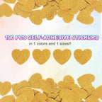 MECCANIXITY 180Pcs Glitter Foam Stickers 1 Inch Self-Adhesive Sparkly - Image 3