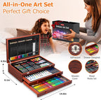 Soucolor Art Supplies, 192 Pack Deluxe Art Set Drawing Painting Supplies Kit | - Image 7