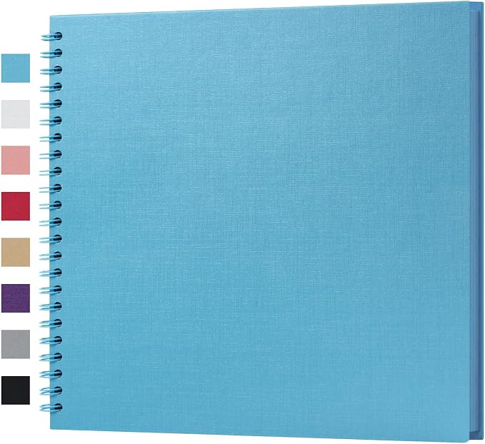 potricher 12 x 12 Inch DIY Scrapbook Album 40 Pages Hardcover Kraft Paper Scrap by potricher