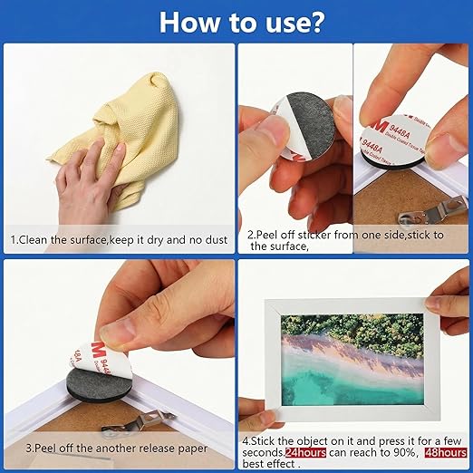 Double Sided Adhesive Pads, Heavy Duty Mounting Tape, Super-Sticky White Strong - Image 4