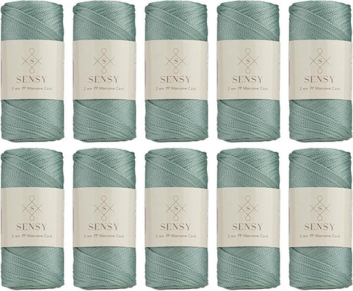 10 Skeins of Sensy Premium 2mm 251 Yards Polyester Rope 100% Polypropylene Cord by SSENSY