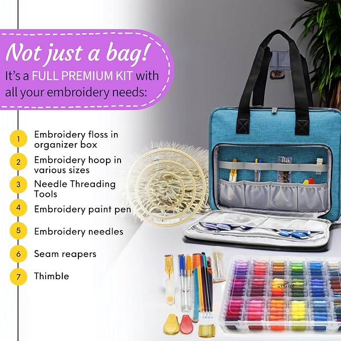ATTERET Full Range Embroidery and Cross Stitch Starter Kit - Image 3