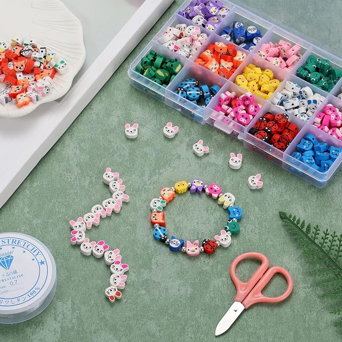 100pcs Animal Polymer Clay Spacer Beads - Image 5