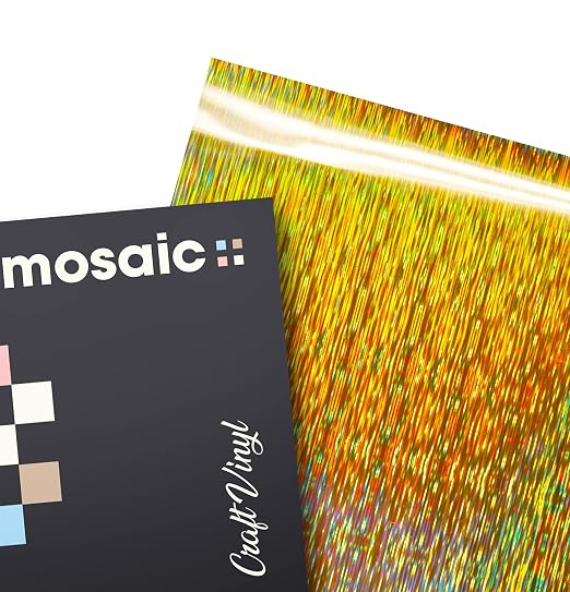 VViViD Mosaic+ Gold Brushed Holographic 1ft x 5ft Crafting Vinyl Crinkle-Free - Image 3