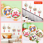Zhenqing Cross Stitch Kit for Beginners 4 Pack Bird Floral Embroidery Kit 11CT - Image 9