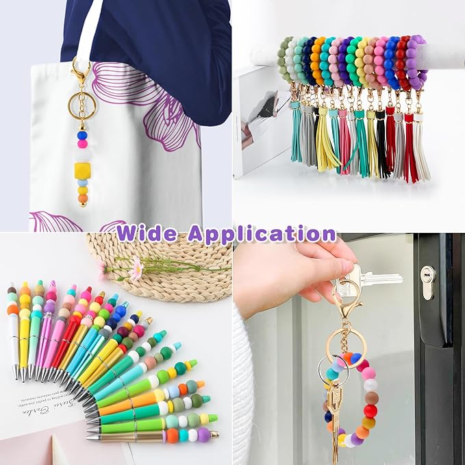 300Pcs Silicone Beads 9mm Mix Color, Bulk Silicone Beads 9mm - Image 6