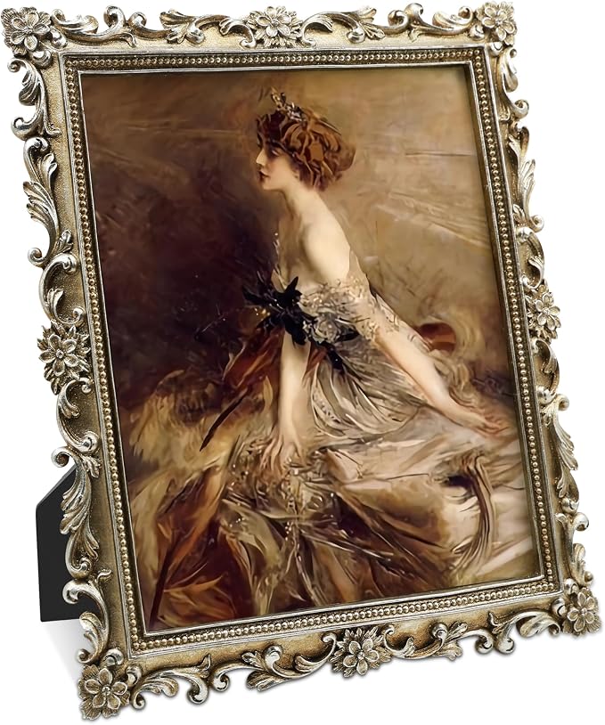 Silver Picture Frame 8x10 Antique Picture Frames Vintage | Real Glass, Wall or - Image 8