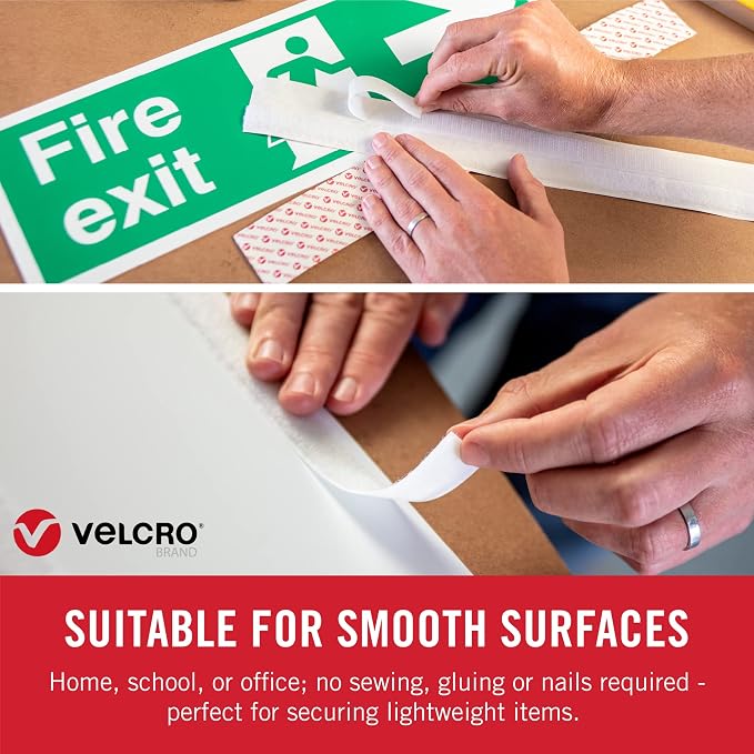 VELCRO Brand 5 Ft x 3/4 in | White Tape Roll - Image 3