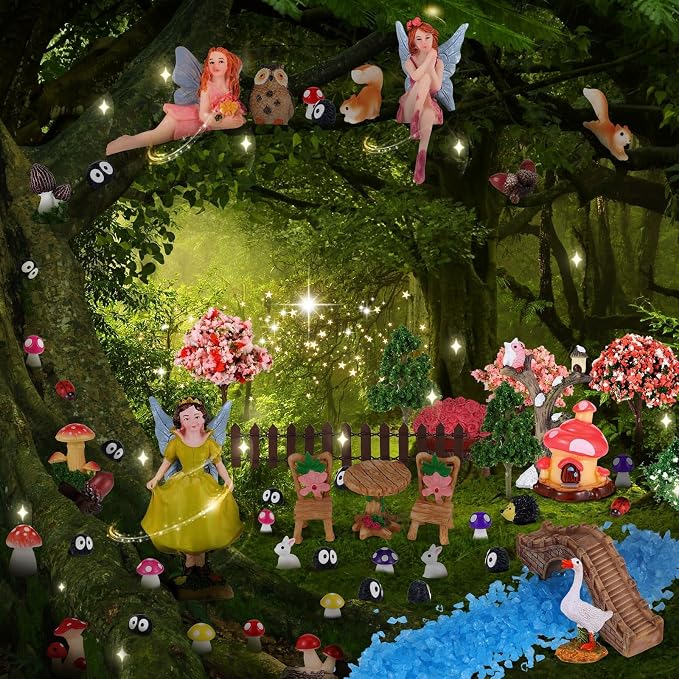 109 Pcs Fairy Garden Accessories Fairy Garden Kit Miniature Fairy Figurines - Image 7