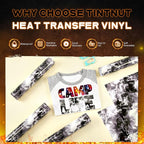 Tintnut Black Grey Flame Heat Transfer Vinyl, stretch washable, suitable - Image 3