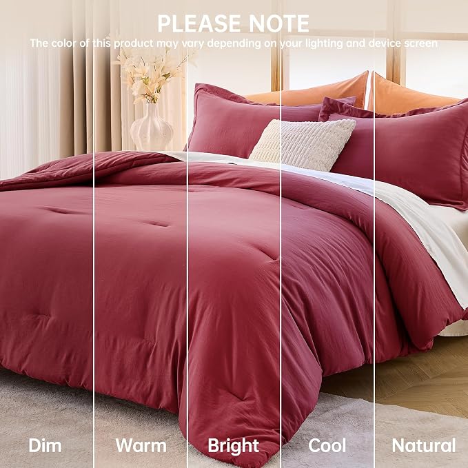 MUXHOMO King Size Comforter Set, All Season Ultra Soft Down Alternative Bedding - Image 9
