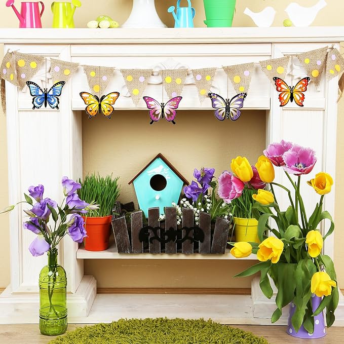 36PCS Wooden Hollow Butterfly Ornaments to Paint, 6 Styles DIY Blank Unfinished - Image 4