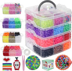 4500Pcs Glow in The Dark Pony Beads Bulk, 30 Colors Rainbow Kandi Bead by JULIMAIDONG