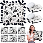 Chunful 6 Sets Western Cowboy Tied Pillow Craft Kit DIY No Sew Pillow Supplies by Chunful
