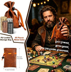 Metal Coin Set with Leather Organizer - Image 4