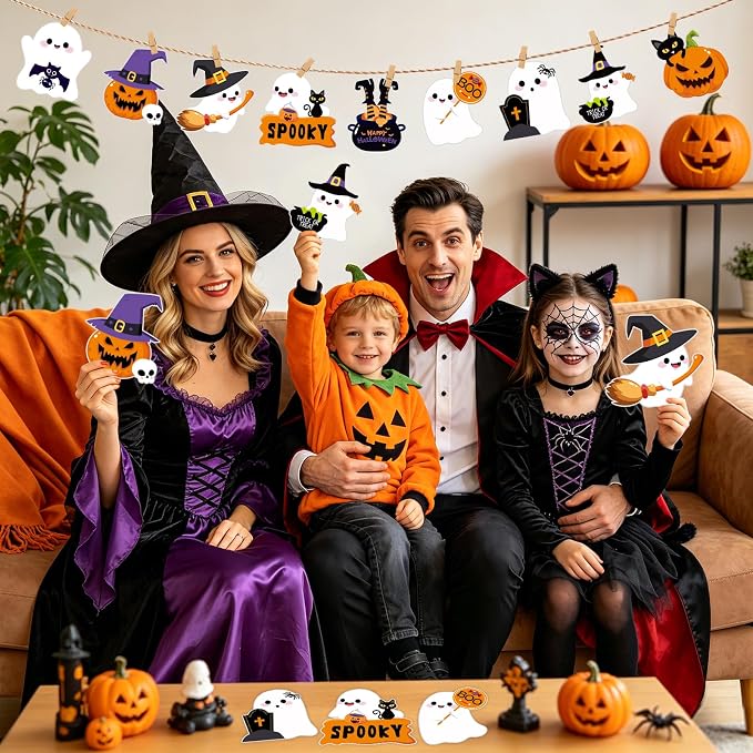 54Pcs Halloween Ghost Cutouts, Classroom Halloween Bulletin Board Decorations - Image 6