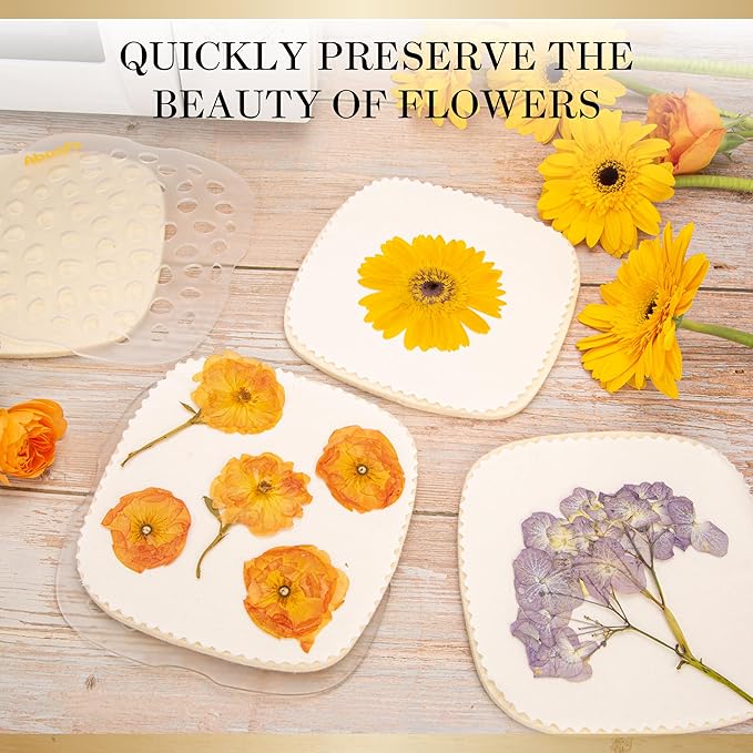 Aboofx Microwave Flower Press 6.3" 3 Layers Fast Drying Pressed Flower Art Kit - Image 7
