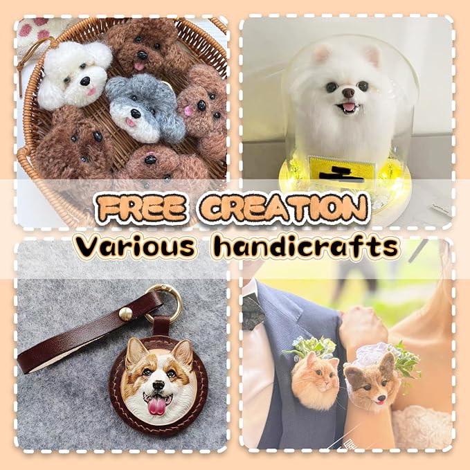 Nuvretk 7 Cute Silicone Molds for Needle Felting - Image 6