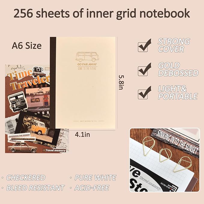 Scrapbooking Supplies Kit, Aesthetic Daily Life Travel Scrapbook Kit - Image 3
