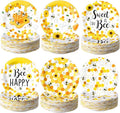 Funnymoom 60 Pcs 7 Inch Honey Bee Paper Plates Bee Happy Shower Tableware by Funnymoom