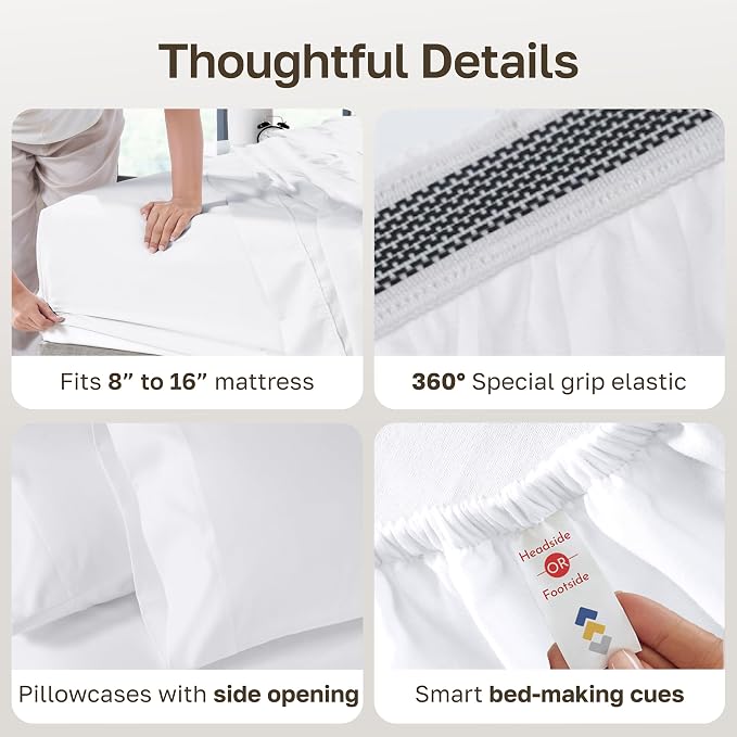 California Design Den Luxury Sheets Full Size Bed Set - Image 5